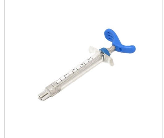 Plastic steel syringe