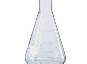 Conical Flask, Flat bottom, Narrow mouth with rim - 100 ml (VET203)