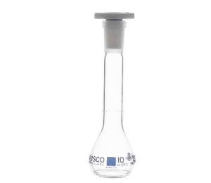 Volumetric flask with stopper, Clear - 10 ml (VET233)