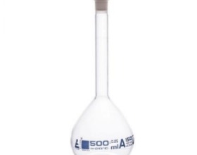 Volumetric flask with stopper, Clear - 500 ml (VET238)