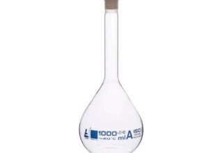 Volumetric flask with stopper, Clear - 1000 ml (VET239)